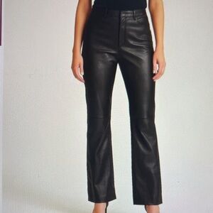 Hugo Buscati Collection Black Leather Pants Size 6
